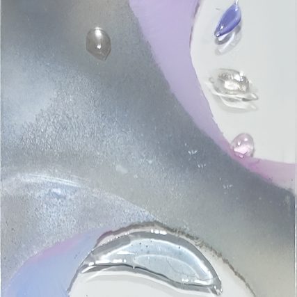 Nro. 6 - Serie Viajes Astrales - Técnica mixta sobre vidrio - 18 x 13 cm -...a Haro